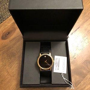 Movado leather watch